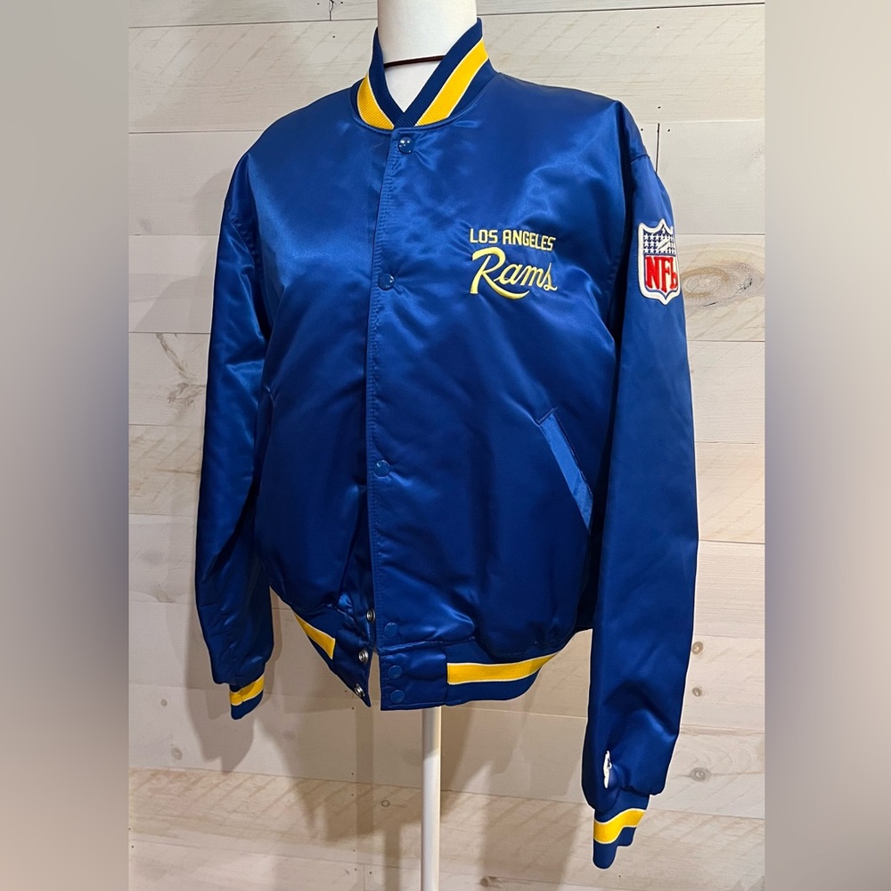 LA Rams Vintage Los Angeles Rams Starter Jacket 90s NFL Satin Bomber. EUC